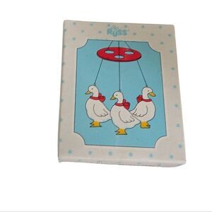 Russ Windchime‎ Menagerie Geese Miniature Ceramic Windchime Ornament Boxed